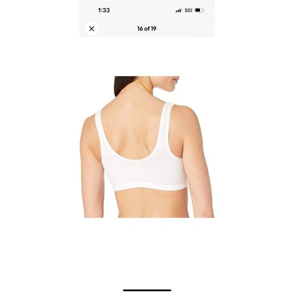 Fruit of the Loom 2 Pack 38 Women Soft Front Closure Cotton Bra NEW Pink White - Picture 8 of 15